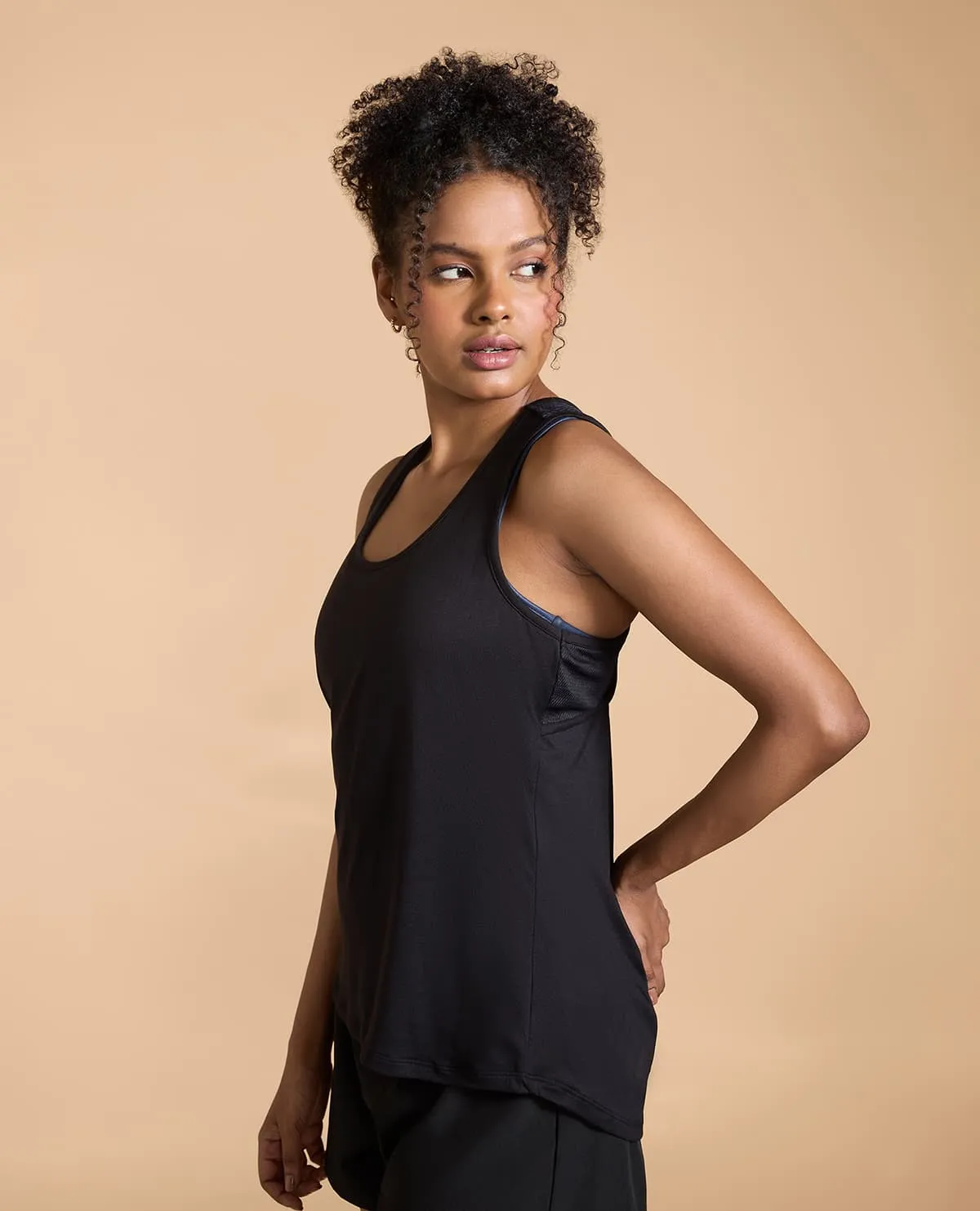 Travel Comfort Athletic Cut Feather Feel Sleeveless Tank Top