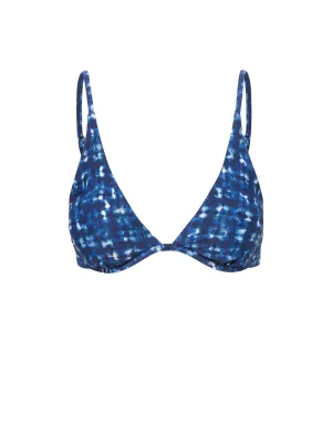 Leah Top In Denim Noir Flex Foam Padding Rash Free Fabric