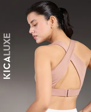 Lace Luxe Crostini Full Coverage And High-Impact Sports Bra Nude