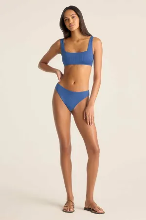 Cali High Leg Full Bottom - Chambray EcoRib Anti Fade Technology