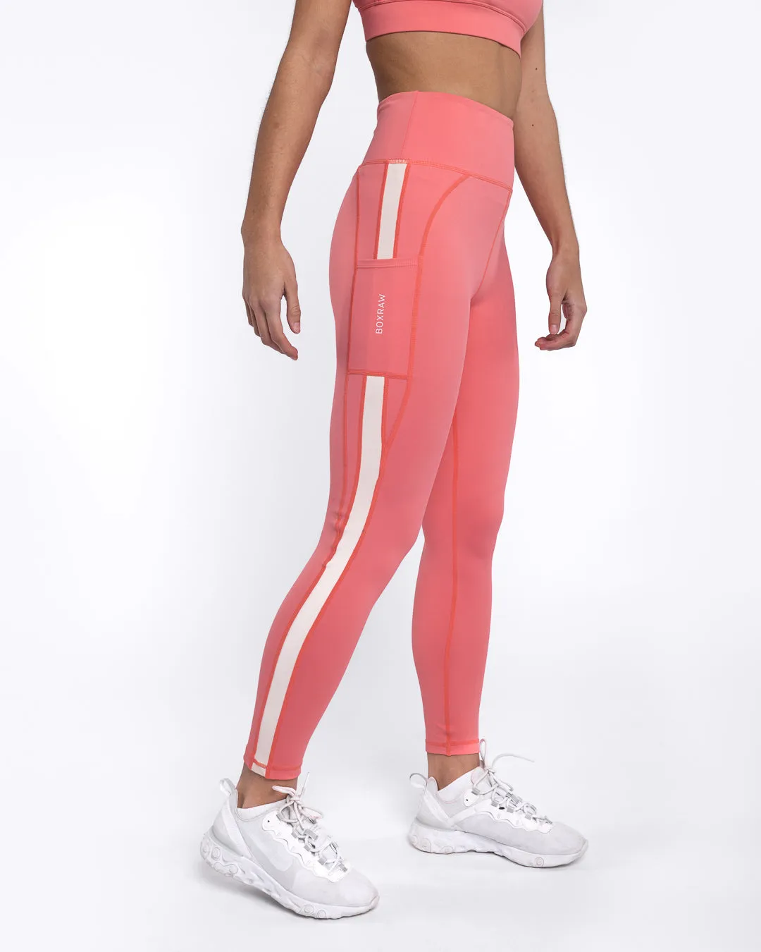 LightweightKnit Stretchable Fabric Alicia Leggings - Pink