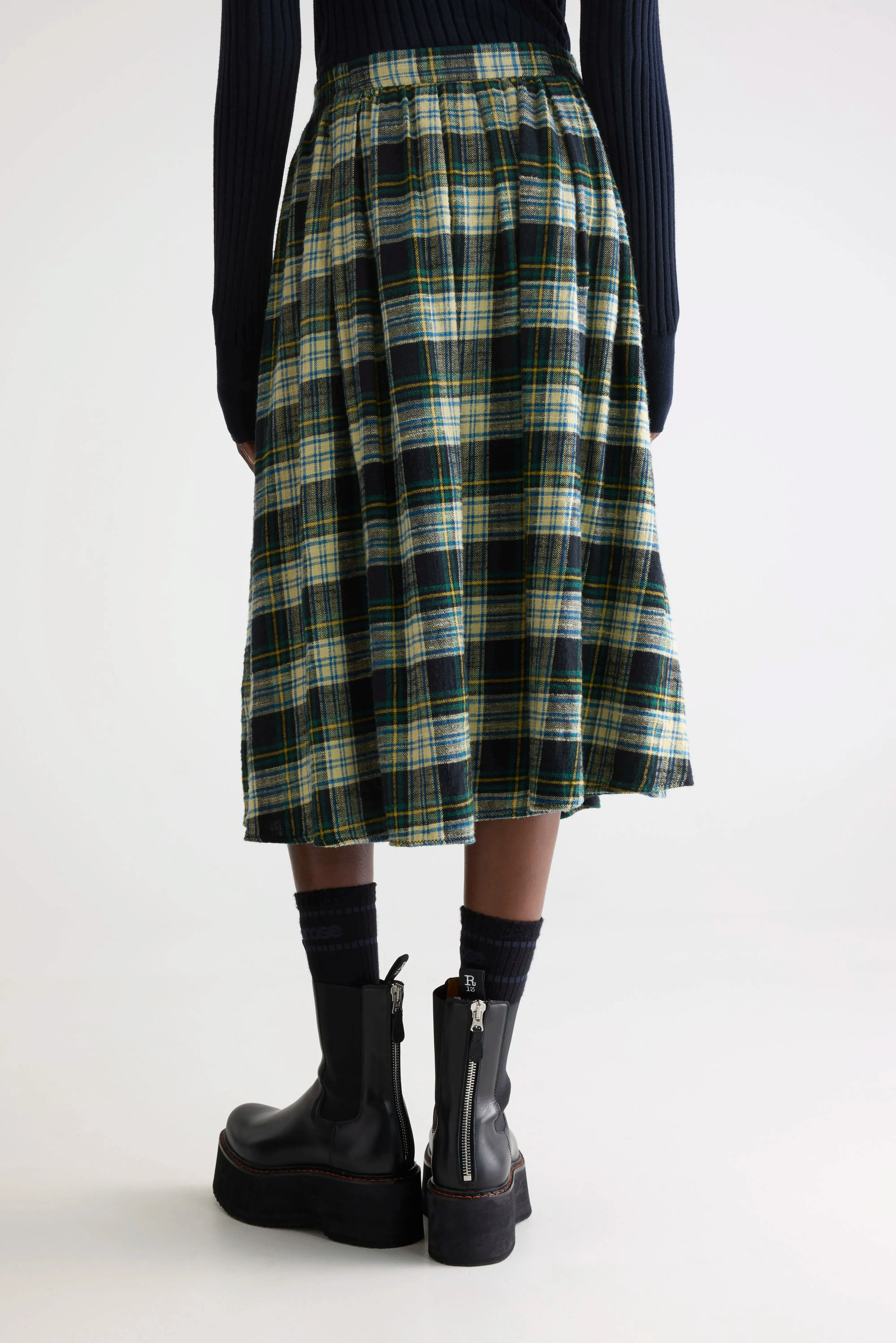 AntiStaticMaterial Woogie midi a-line skirt (252 / W / CHECK A)