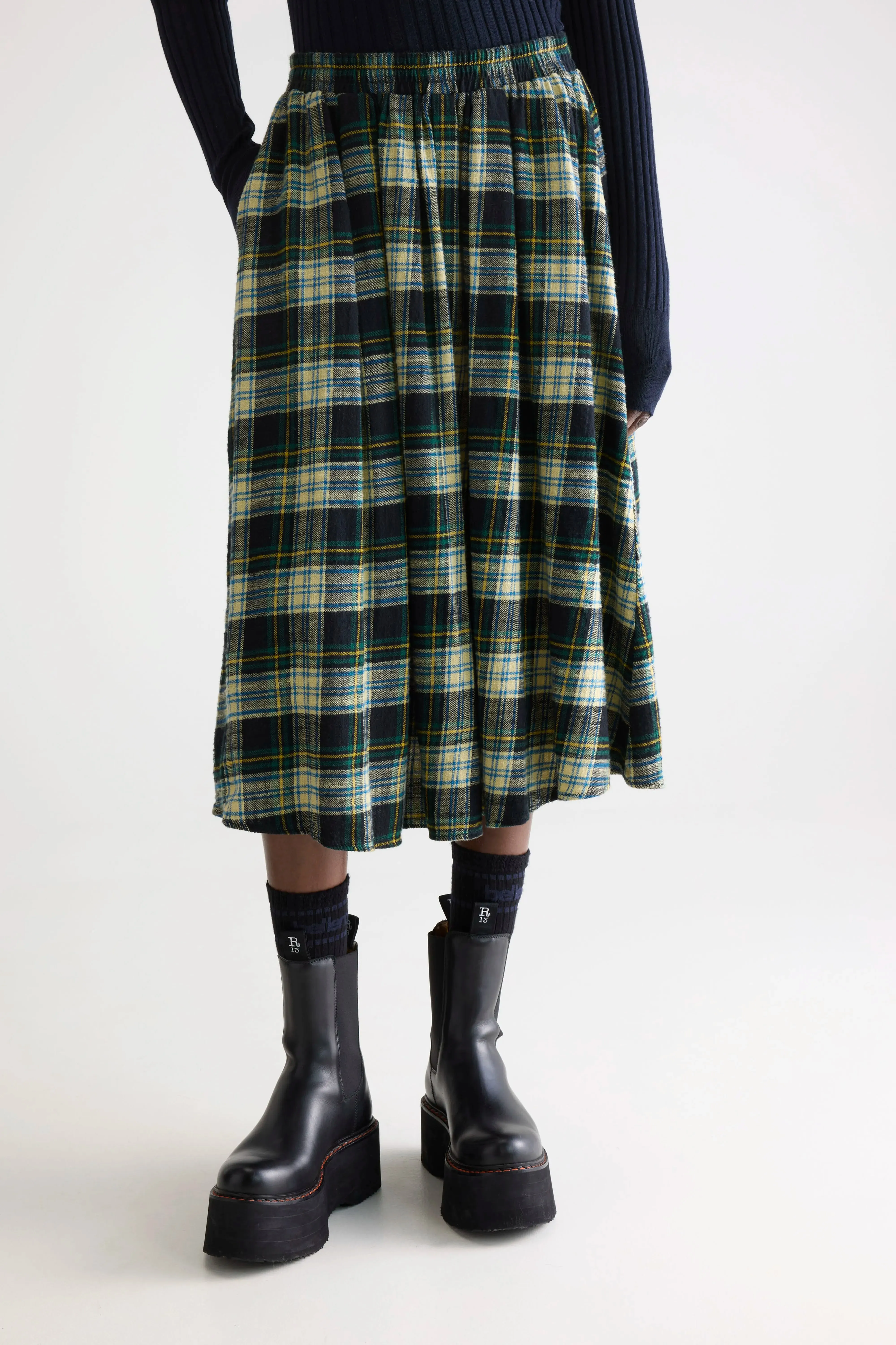 Woogie midi a-line skirt (252 / W / CHECK A) BreathableMesh Sea Fit