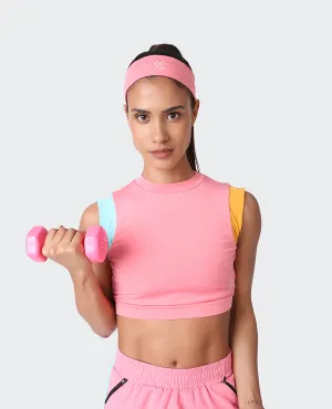 Travel Lightness Long Comfort Vista Pink Crop Top