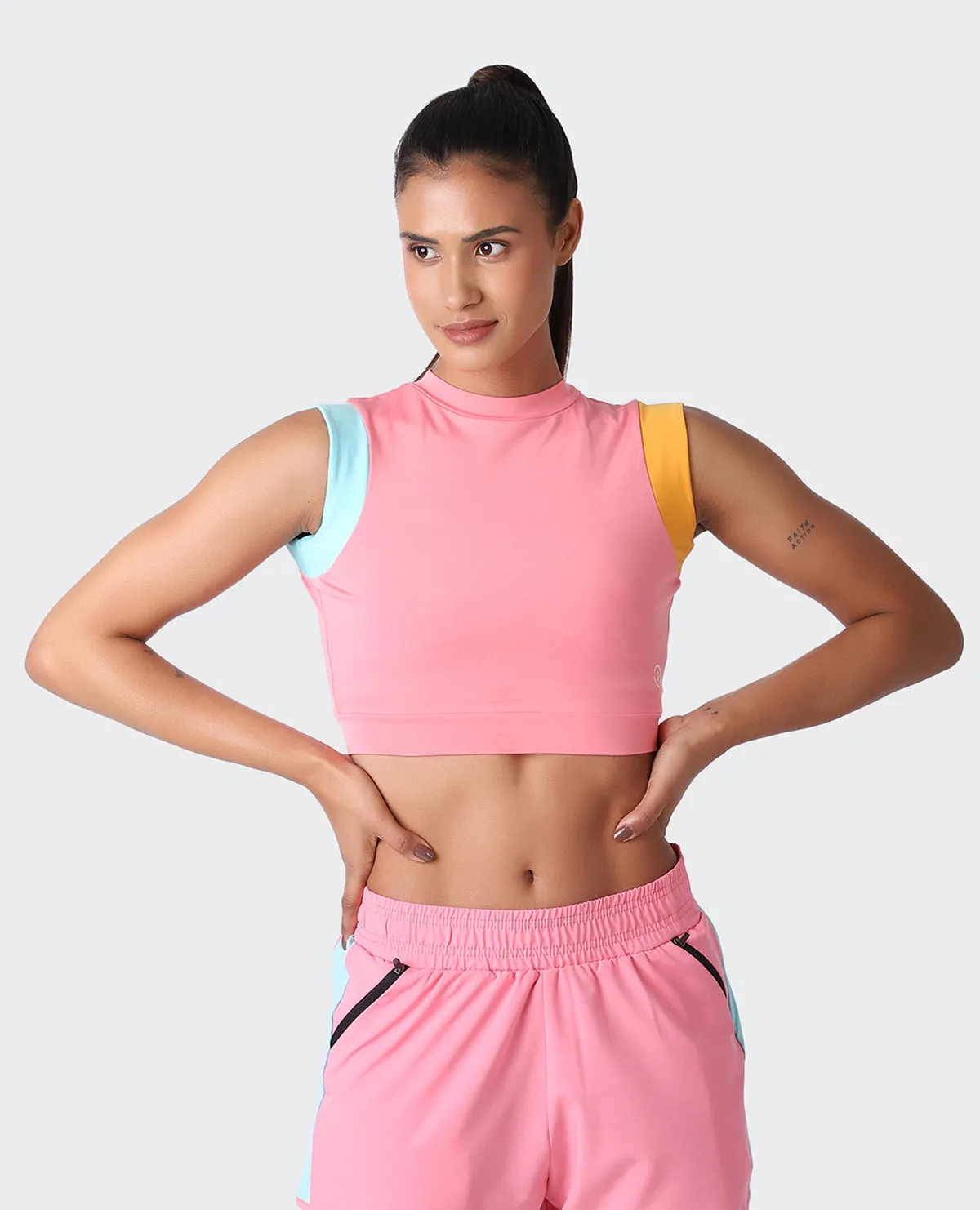 Ultra Soft Lining single - function Vista Pink Crop Top