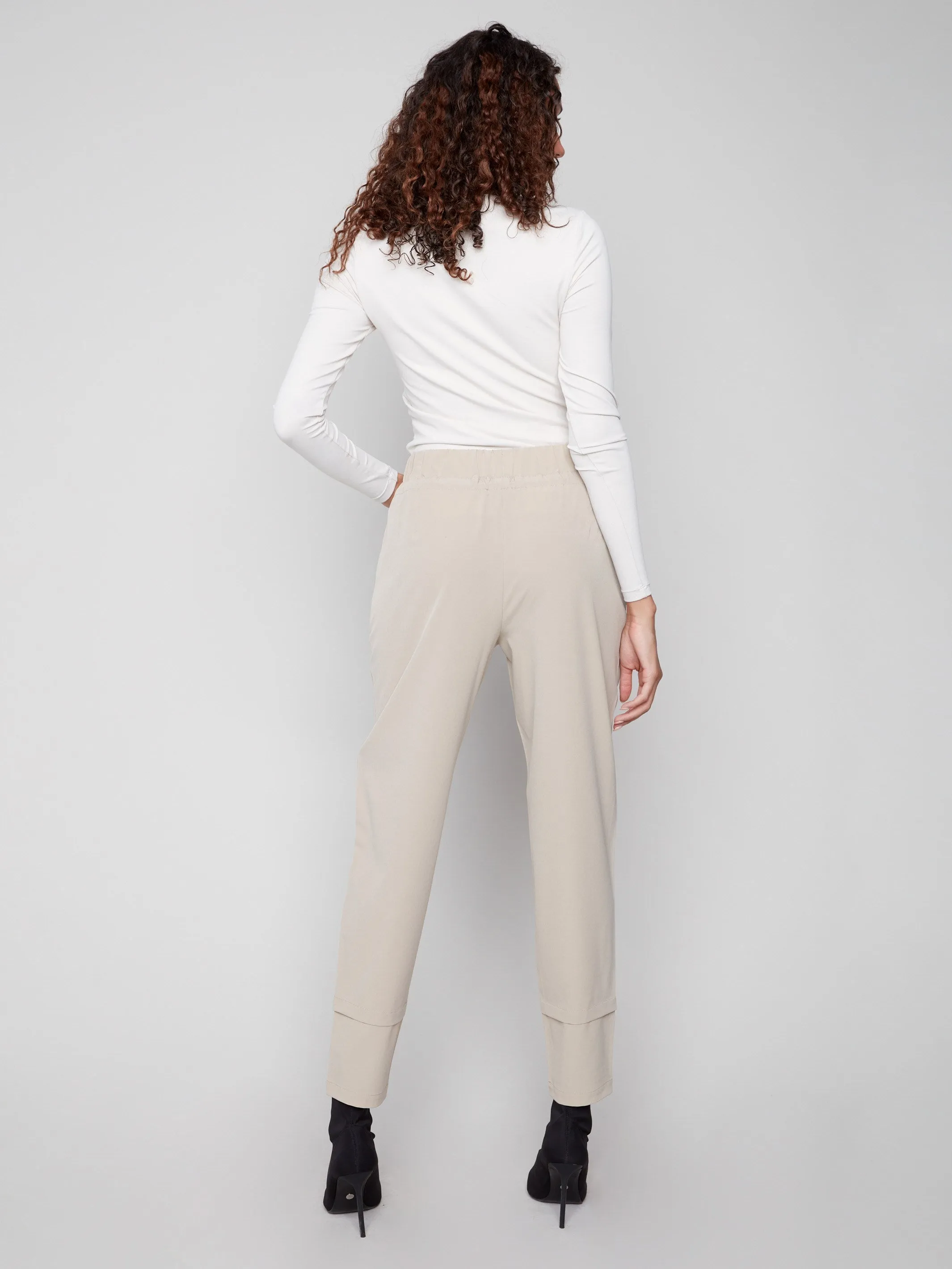 Techno Pants - Greige Casual Comfort Look Trendy Wear