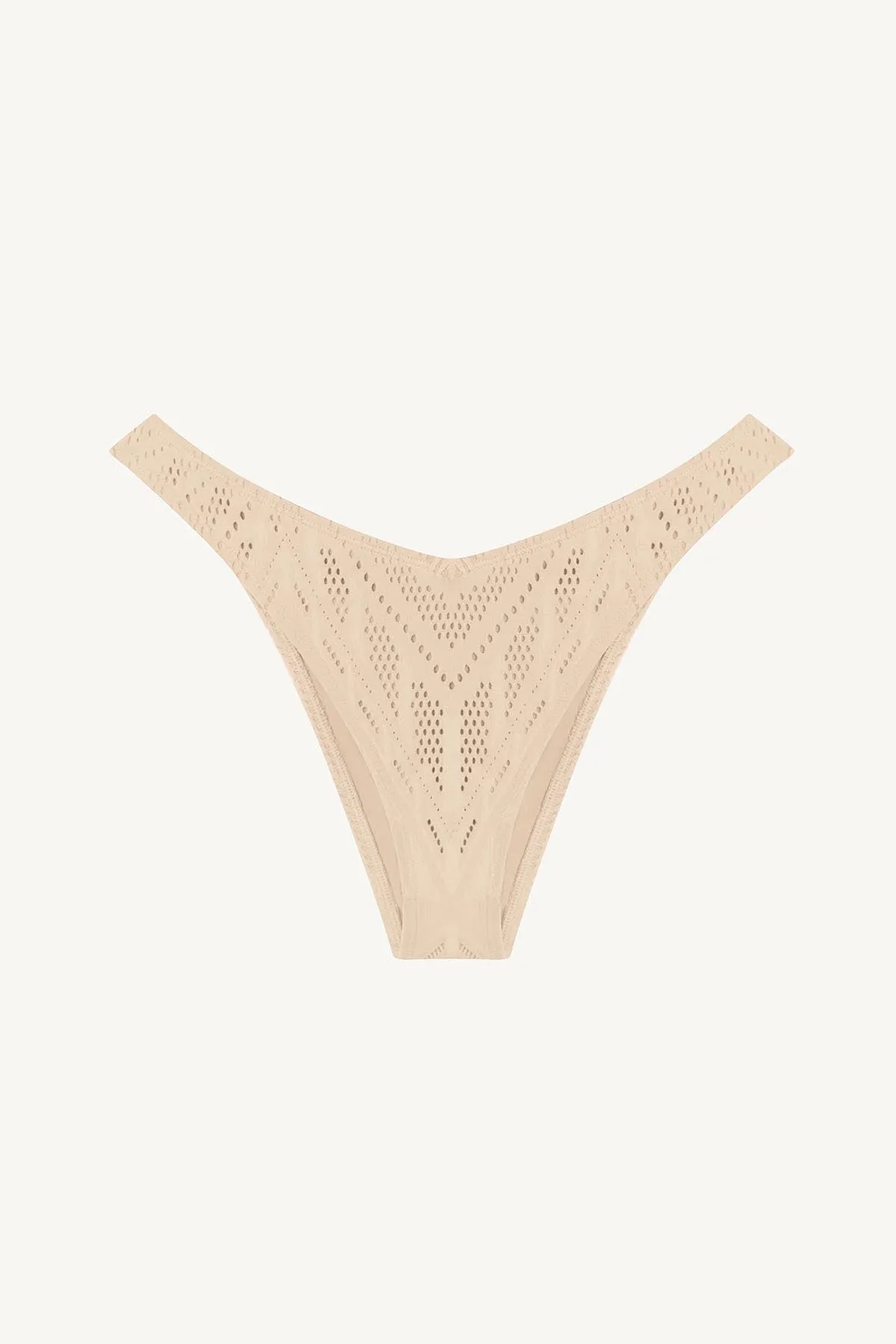 Flexible Underwire Support Rounded Seam Technique Isla Bottom - Natural Calico Crochet