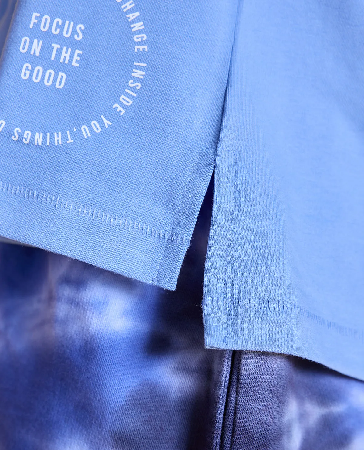 Water Based Ink Print OdorResistant Nykd All Day Iconic Cotton Boxy Tee - NYLE276 - Hydrangea
