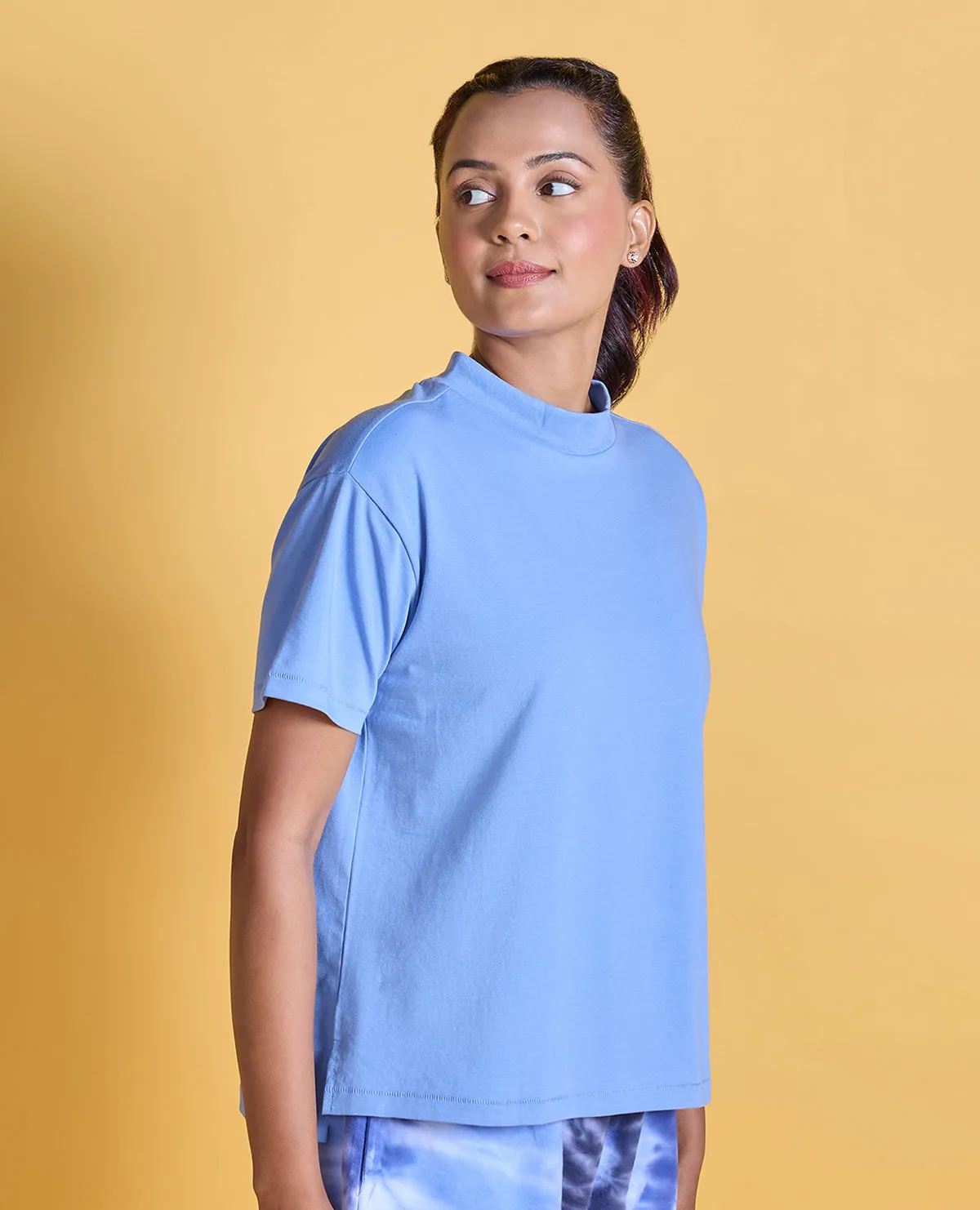 Nykd All Day Iconic Cotton Boxy Tee - NYLE276 - Hydrangea Luxury clothing homecoming