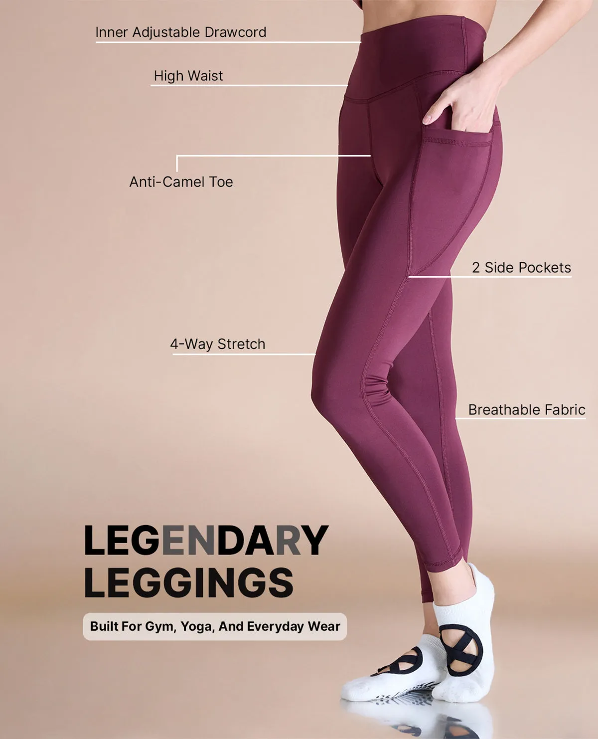 High Waisted Stretchable Leggings Perfect For Running Park Run Squat Proof