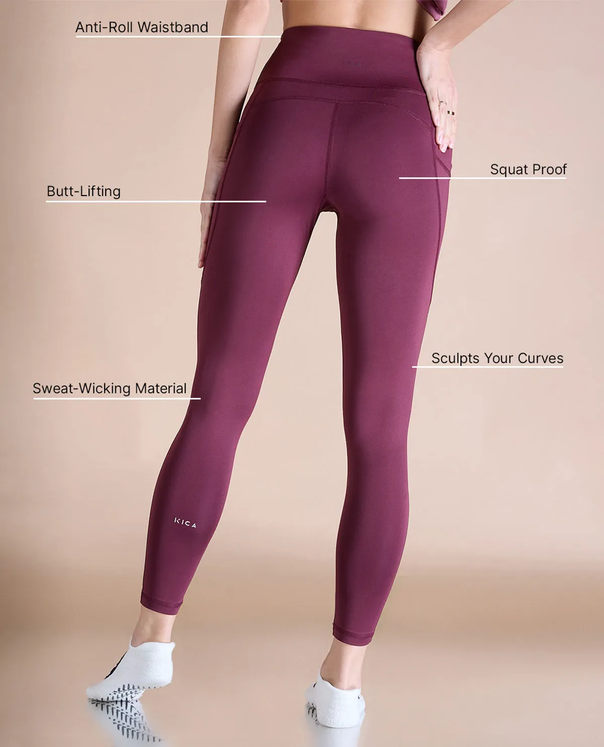 Grip Band High Waisted Stretchable Leggings