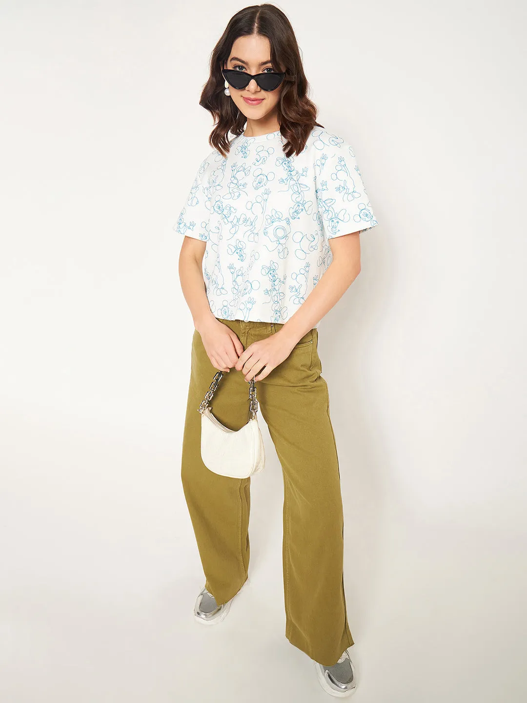 Daily Use Wave Core Madame White Disney Print Top