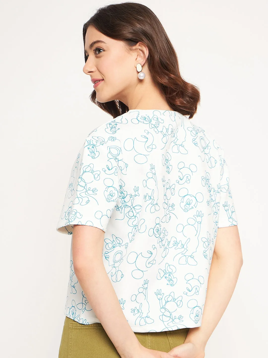 Soft Inner Lining AdaptiveFit Madame White Disney Print Top