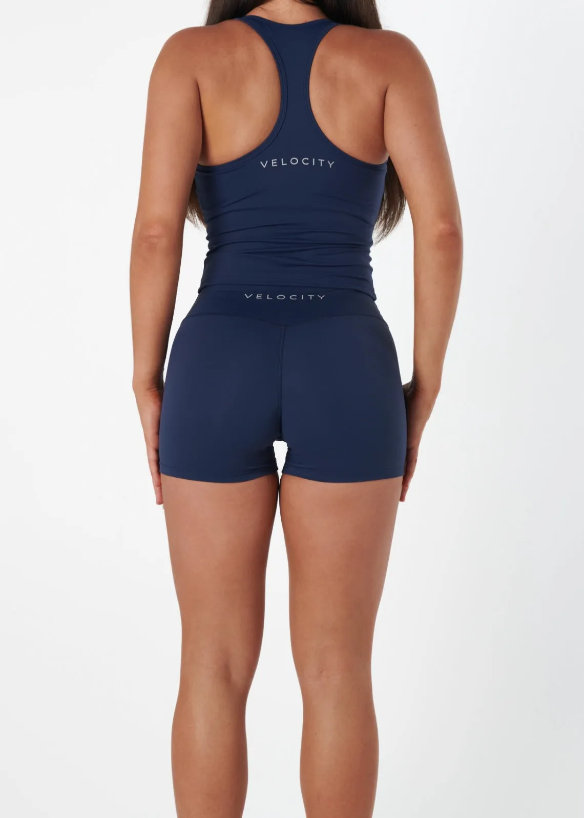 Linen blend ACTIVE BASIC SHORTS - NAVY