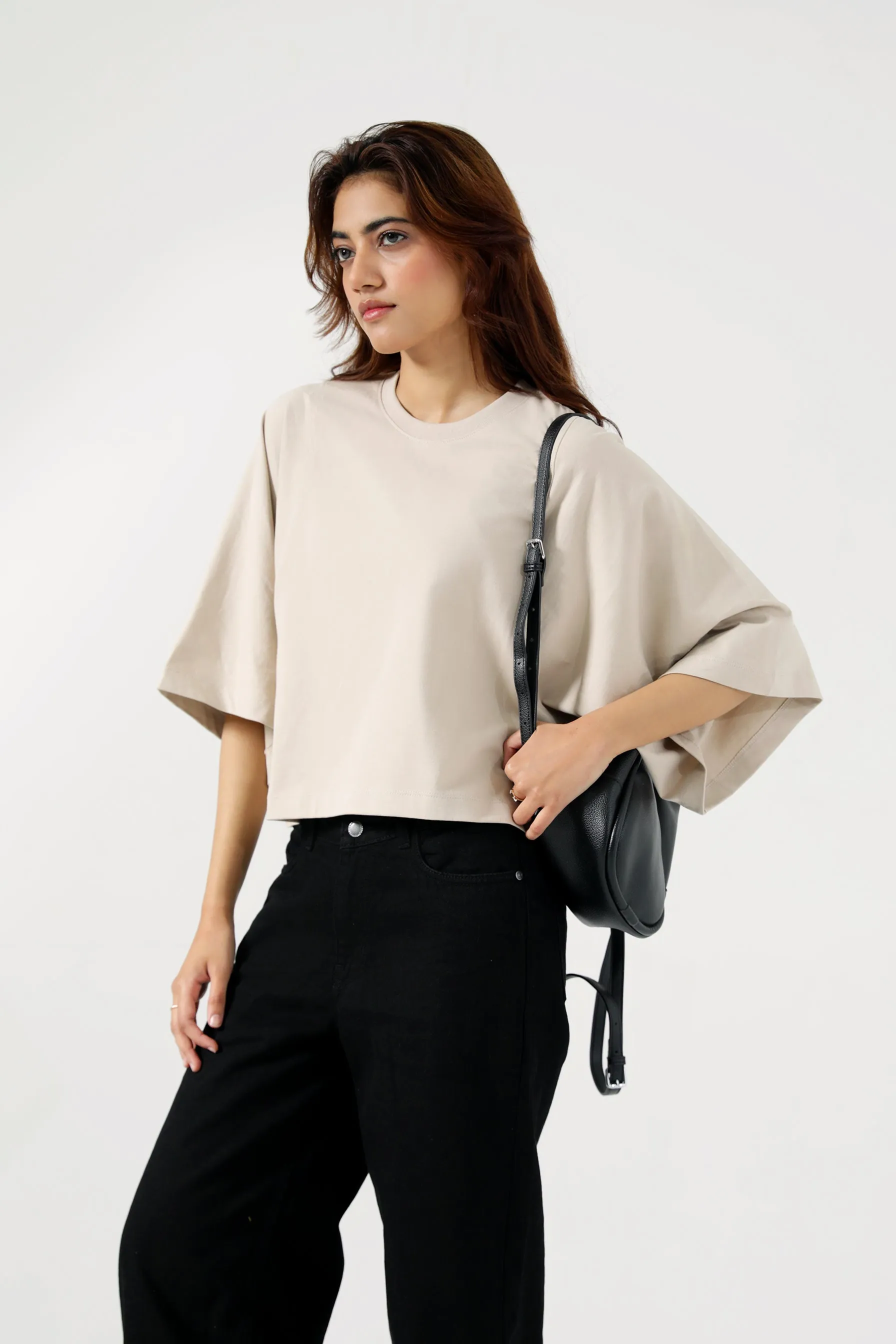 EcoFriendly Material Weatherproof BOX FIT TEE WITH OVERSIZED ARMHOLE