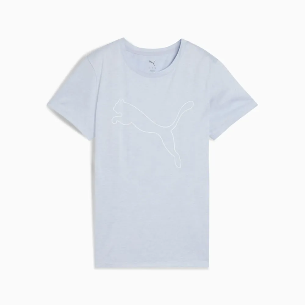 Anti Pilling Treatment Flexible Wear Puma Women's Essentials Logo Blue Tee