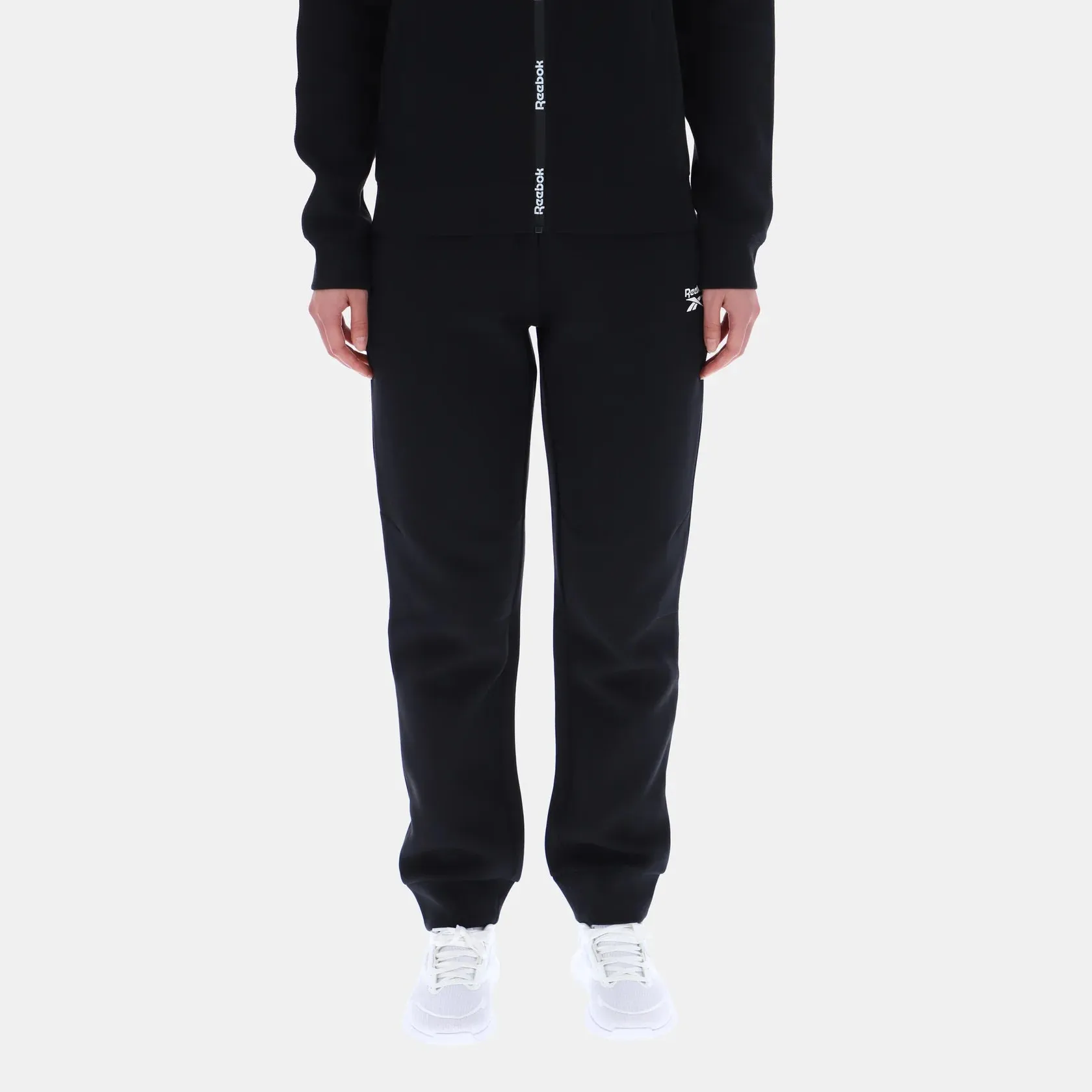 Reebok Women's Slim Joggers Black Trackpants Casual Chic Look AntiPilling