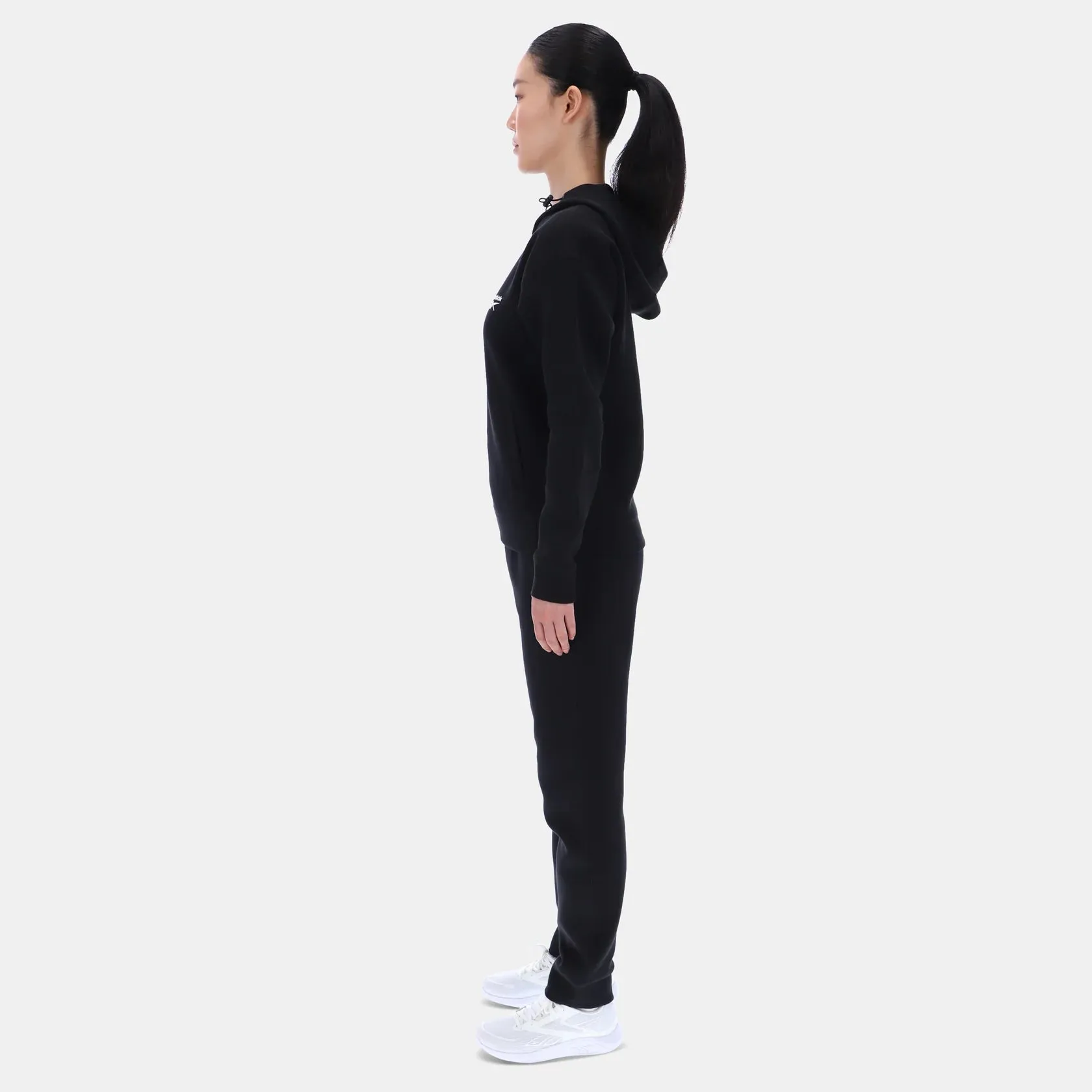 Reebok Women's Slim Joggers Black Trackpants Fashionable Appeal Versatile Layering