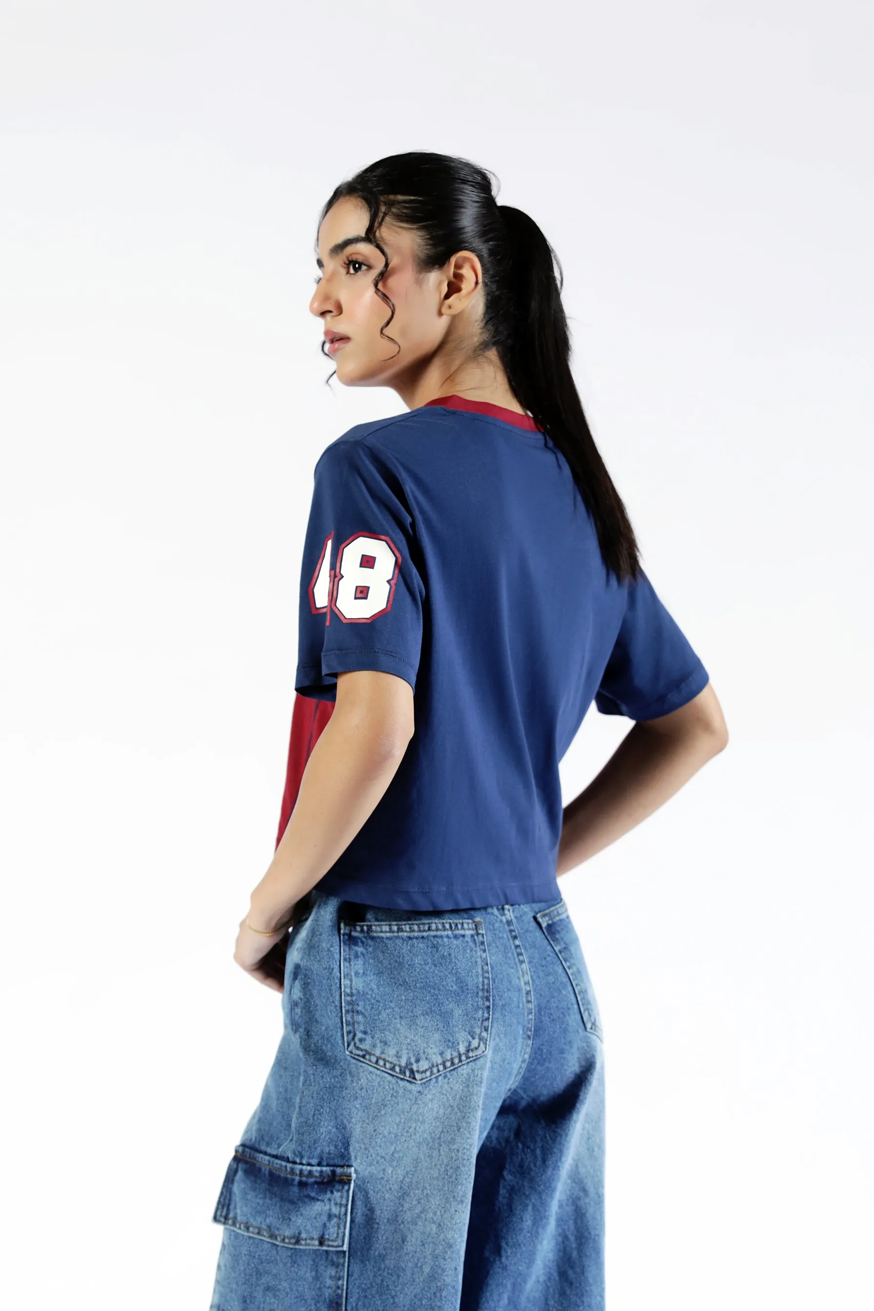 Retro cool Flexible Joints GRAPHIC CROPPED TEE