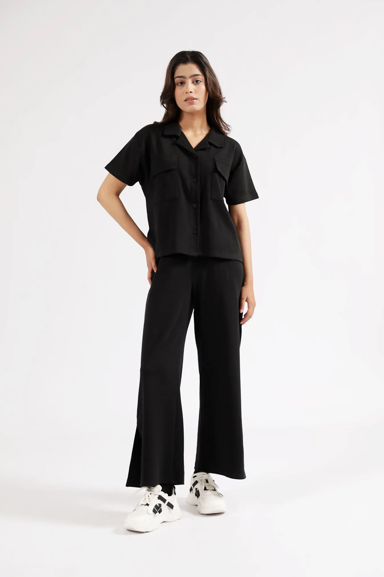 BOXY FIT BUTTON DOWN SHIRT WaterResistant Coating