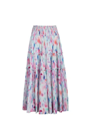 Charlie Skirt In Hazy Ikat Seafoam Office Appropriate Senior Style
