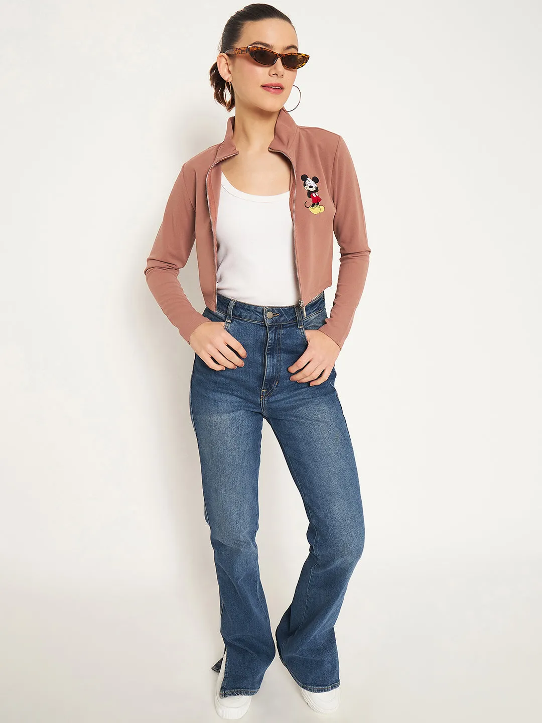 Madame Peach Disney Print Top Windproof Outer Layer