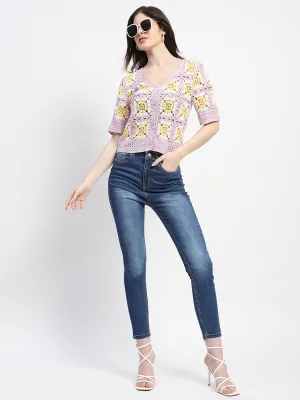 Cool Sweater Ventilation Panels Madame Mauve Cotton Crochet Top