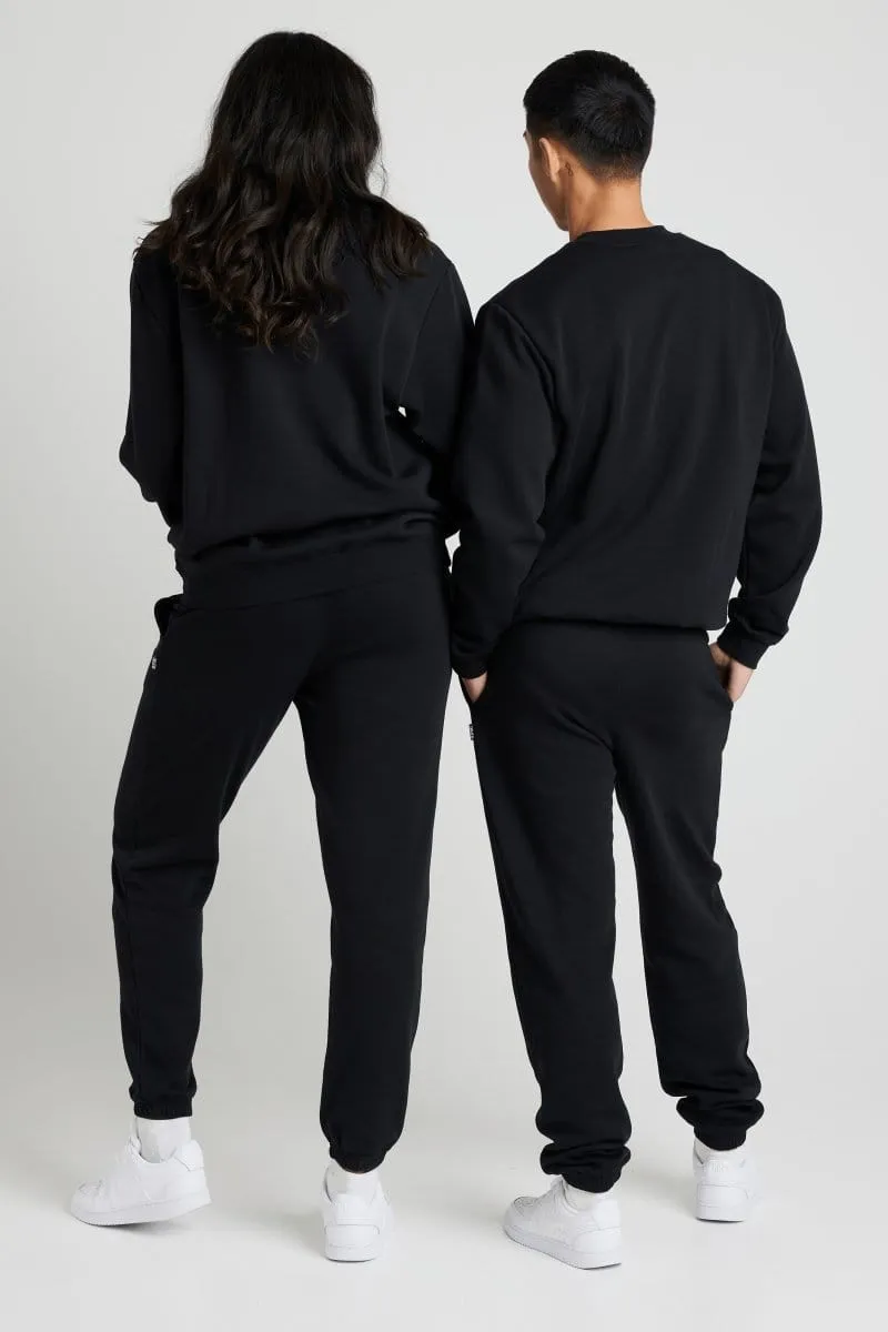 Insport Unisex Alaska Black Crew Sweatshirt Fashionable Layer