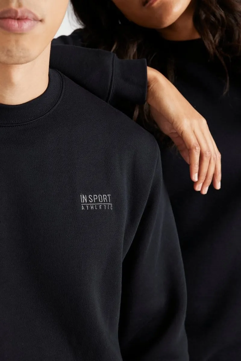 Insport Unisex Alaska Black Crew Sweatshirt Stylish Look