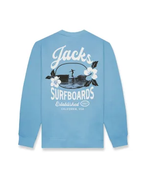 Cozy Trend Women's Tip Toe Summer Series Crewneck Sweatshirt - Light Blue