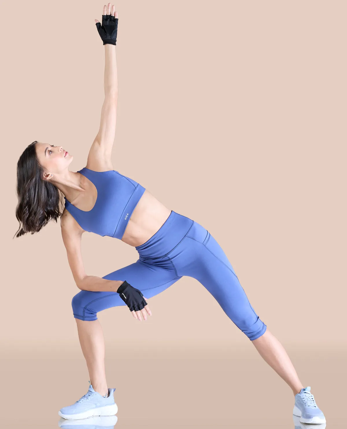 High Waisted 3/4 Leggings in Second SKN Fabric Clean Lines Unisex Style Dance Practice
