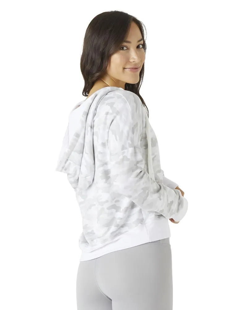 watch accents Glyder Half-Zip Hoodie - White Camo