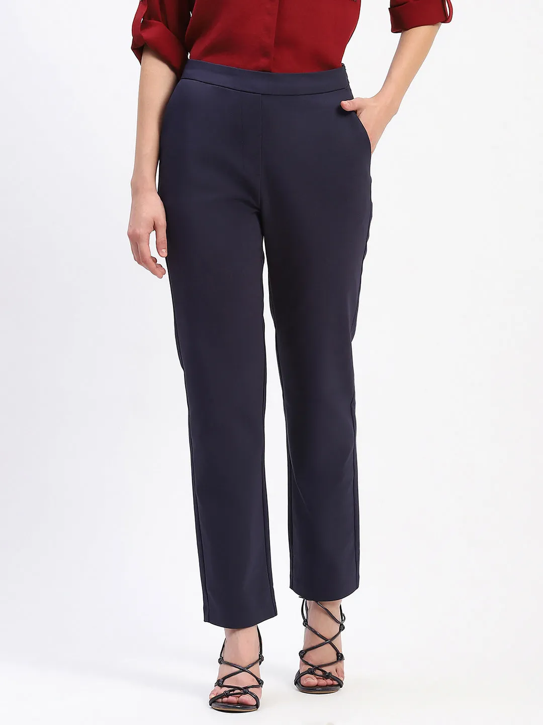 Ripstop Reinforcement Madame Straight Fit Navy Trousers