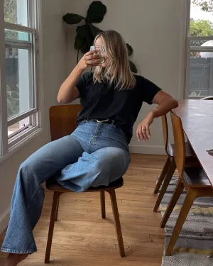 Vintage Style All Day S/S Top - Black