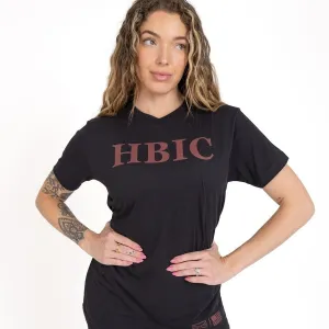 Women's HBIC Boyfriend Fit T-Shirt - Black Eye-Catching