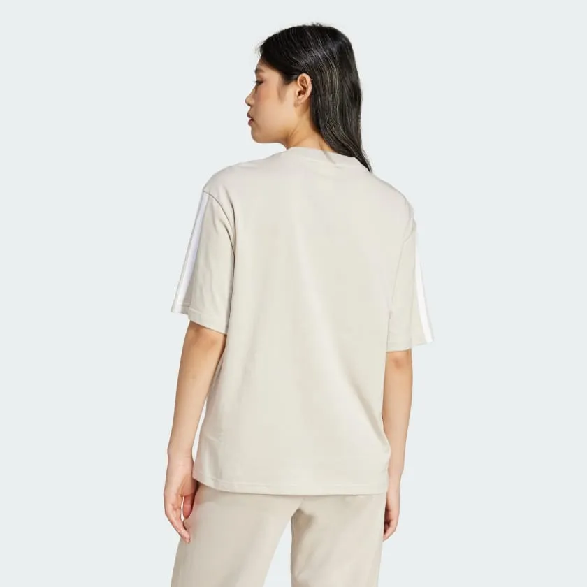 Adidas Women's 3-Stripes Boyfriend Alumina Tee casual top