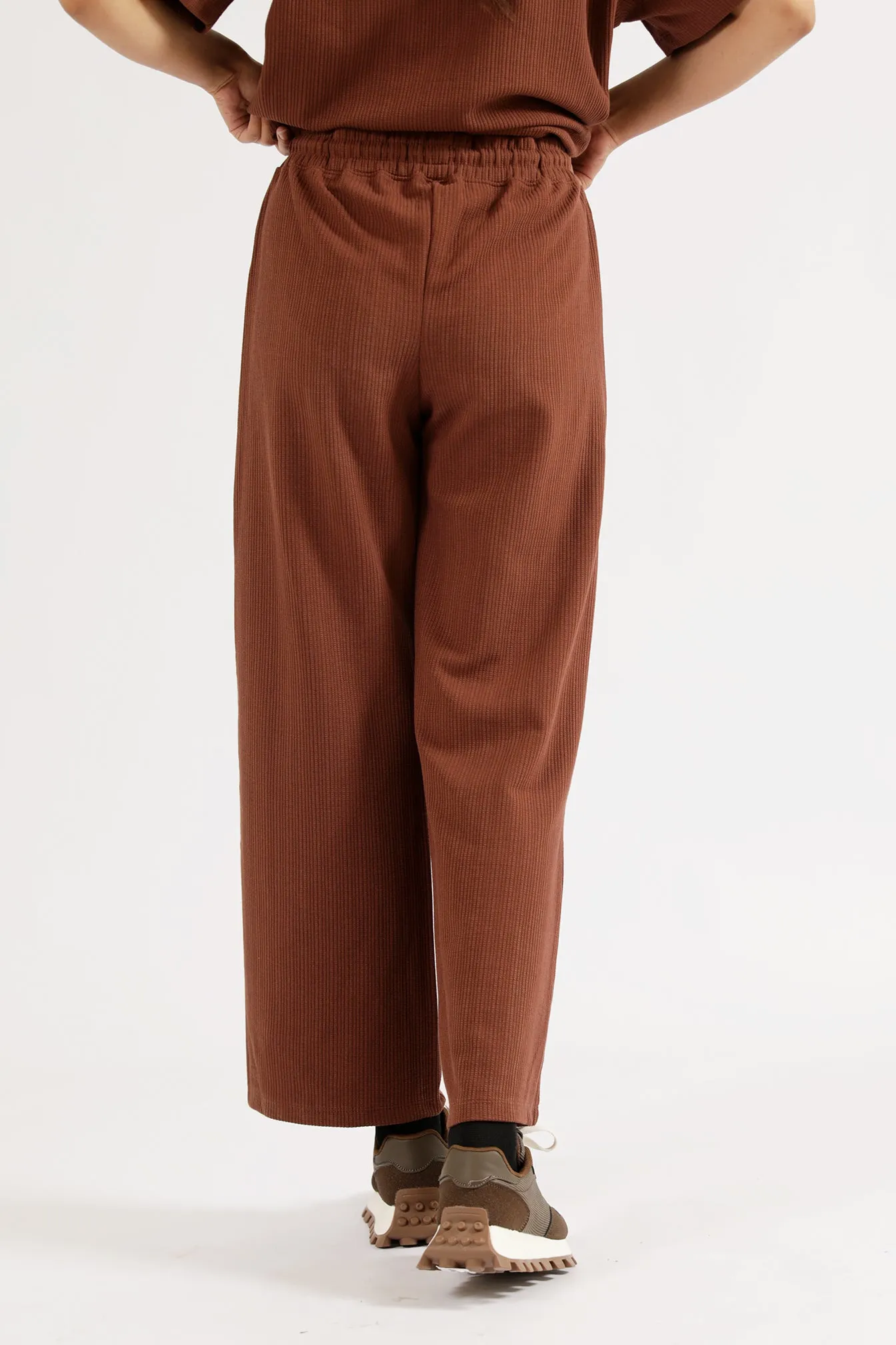 Versatile Look TEXTURED WIDE LEG TROUSER