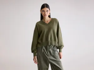 soft fit Urban Casual Varola v-neck sweatshirt (252 / W / OLIVE)