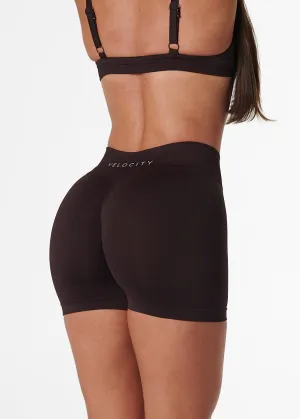 Multi Pocket Functionality SILHOUETTE SCRUNCH SHORTS - ESPRESSO