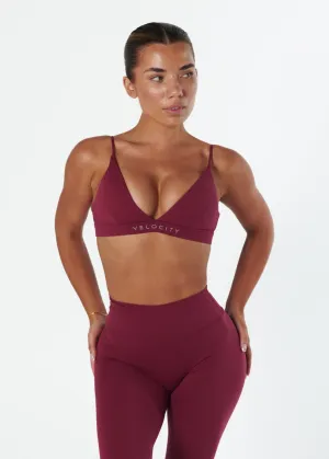 SERENE TRIANGLE BRA - CRANBERRY Non-Restrictive Support