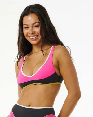 Hibiscus Heat Splice Crop Bikini Top (Past Season) Racerback Support System