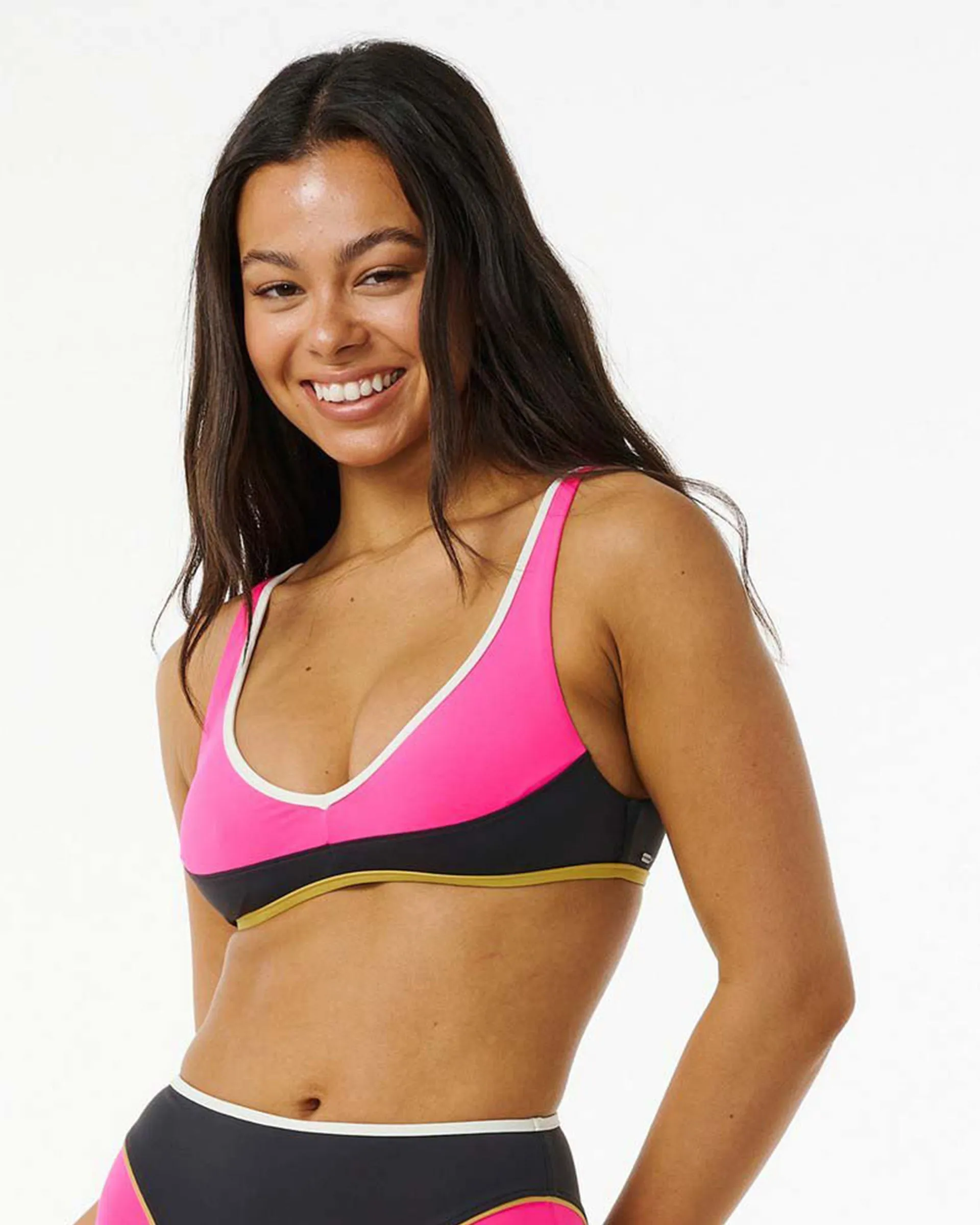 Hibiscus Heat Splice Crop Bikini Top (Past Season) Racerback Support System