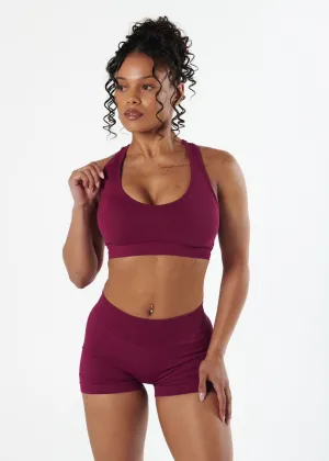 Simple workout outfit SIGNATURE SPORT BRA - BERRY