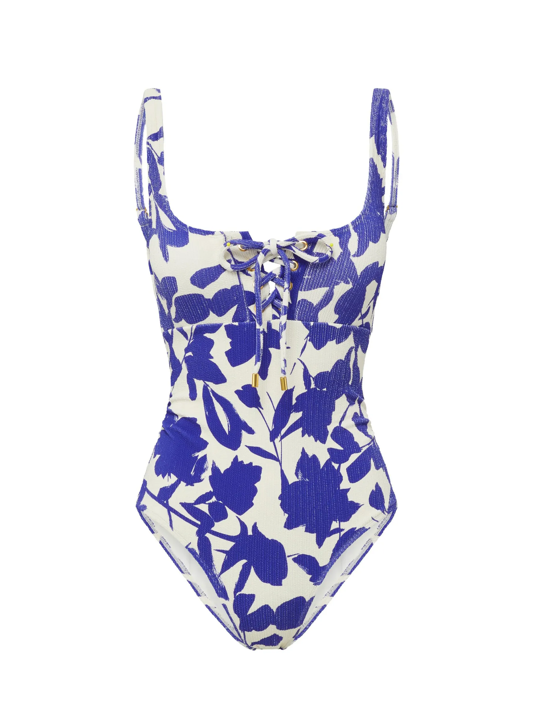 Cheeky-Fit Ruffled-Edges Taylor One Piece Moraea Garden Texture
