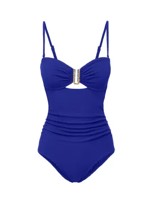 High Stretch Fabric Lisa One Piece Iris Texture