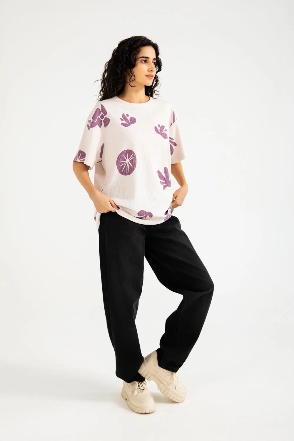 TEXTURED OVERSIZED TEE Rain Proof Smart Casual