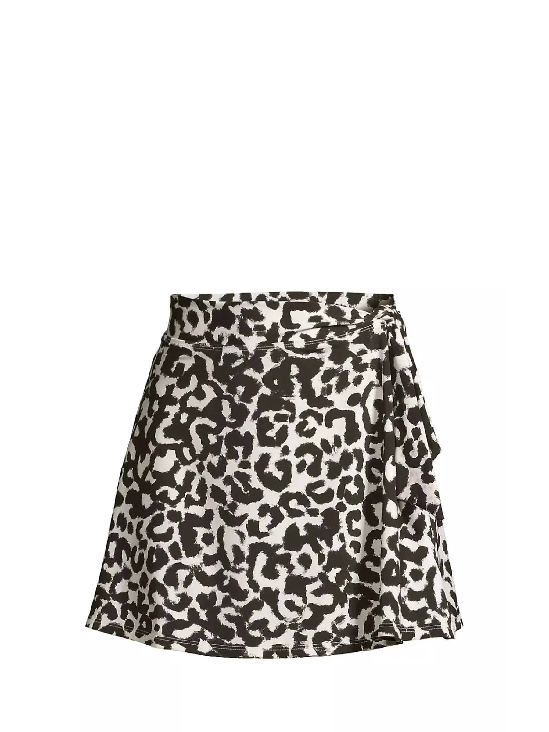 Tummy Control Panel Mesh Ventilation Panels Amy Swim Skirt Mia Leopard