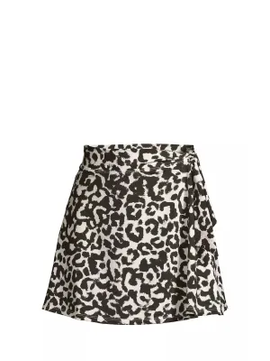 Amy Swim Skirt Mia Leopard Recycled Material Blend