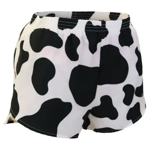 Exclusive item Eco Friendly Fabric Women's Printed 1" Elite Split Shorts - Moo
