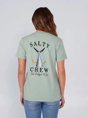 Women`s Tailed Boyfriend S/S Tee - Jade All-Day Comfort Wear